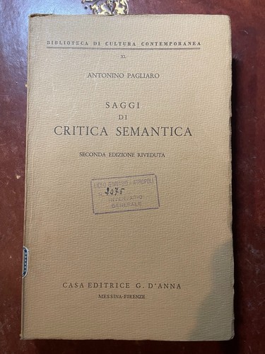 Antonino pagliaro saggi di - antonino,