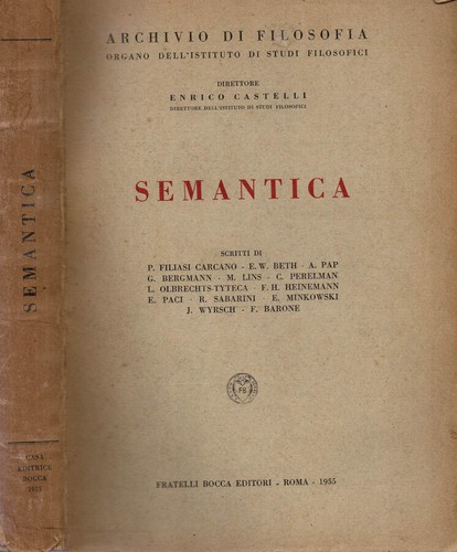 Semantica 1955 - semantica., a.a.v.v..