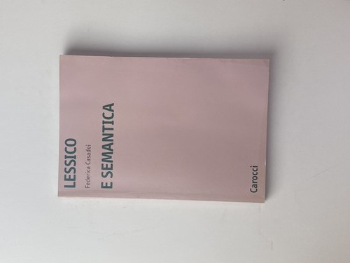 Lessico semantica - lessico, e