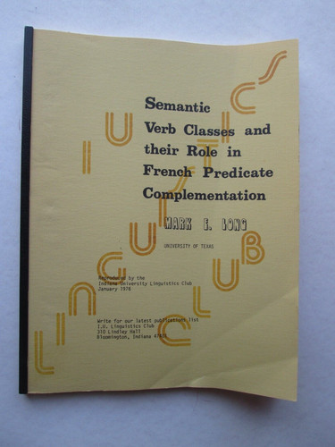 Semantic verb classes and - semantic,