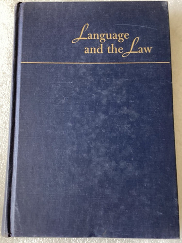 Language and the law - and,